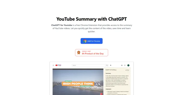 ChatGPT for Youtube