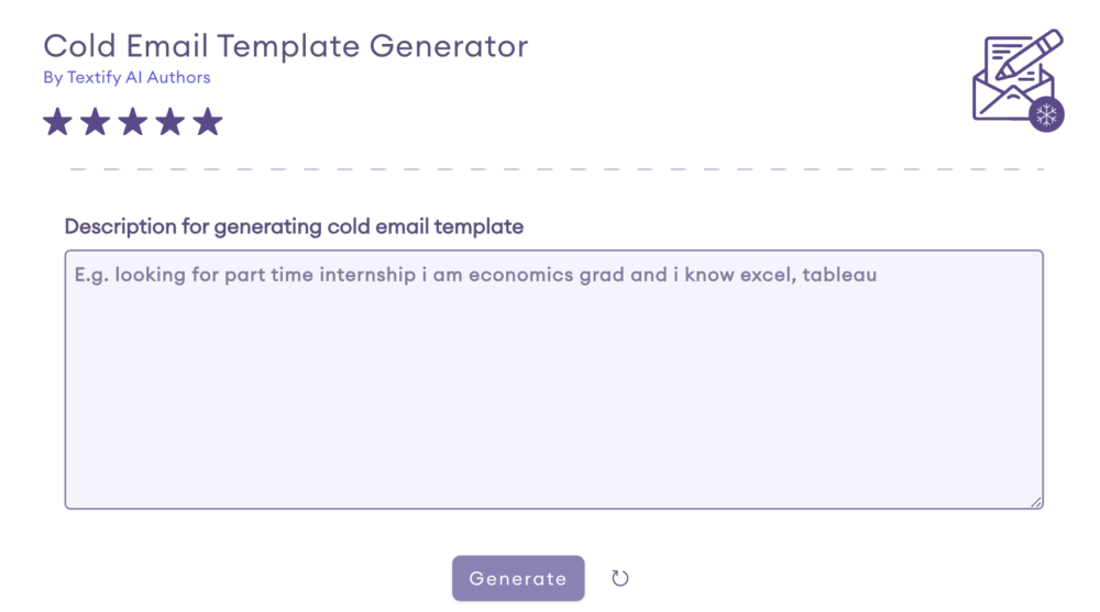 Cold Email Template Generator