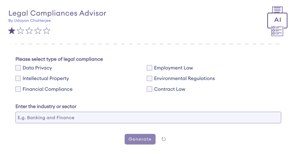 Legal Compliances Advisor