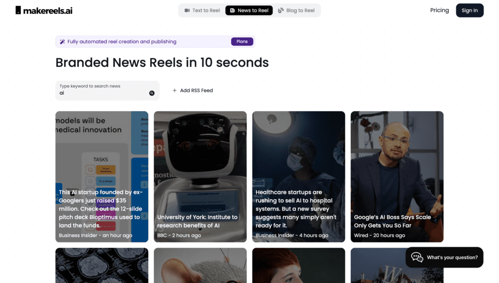 AI News to Reels (Maker)